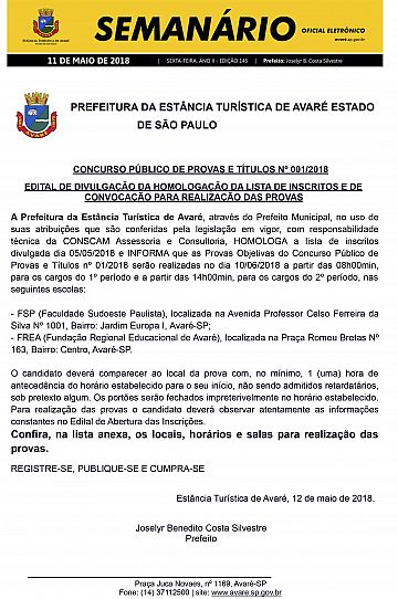 Semanário Oficial - Ed. 145