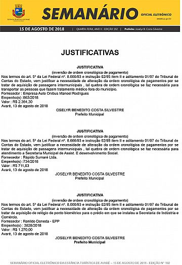 Semanário Oficial - Ed. 192