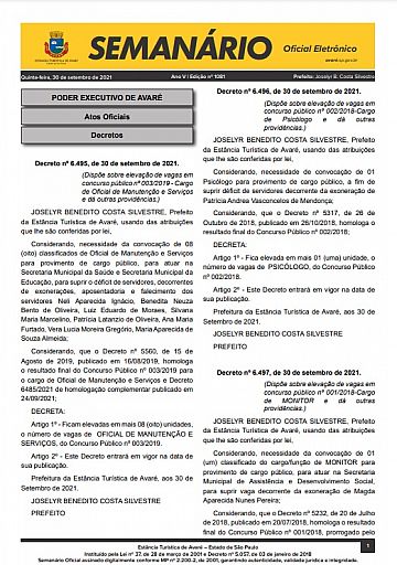 Semanário Oficial - Ed. 1081