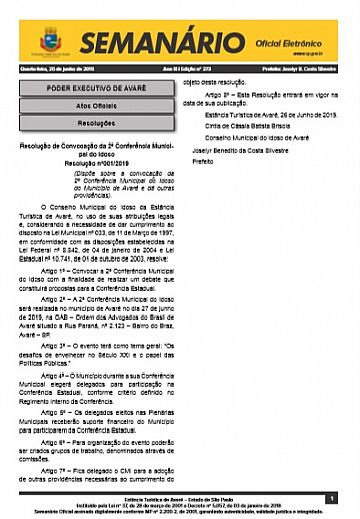 Semanário Oficial - Ed. 373