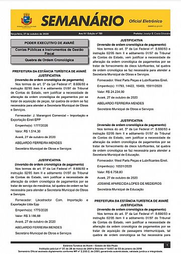 Semanário Oficial - Ed. 781