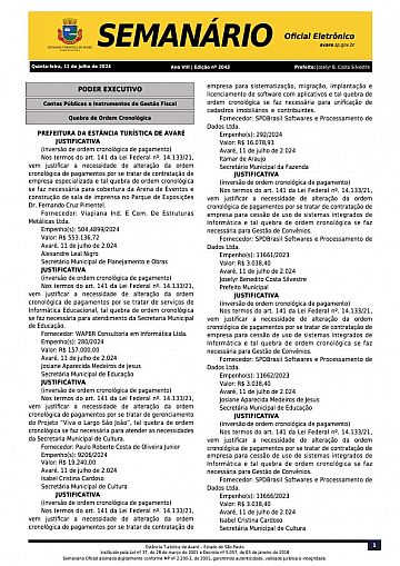 Semanário Oficial - Ed. 2043
