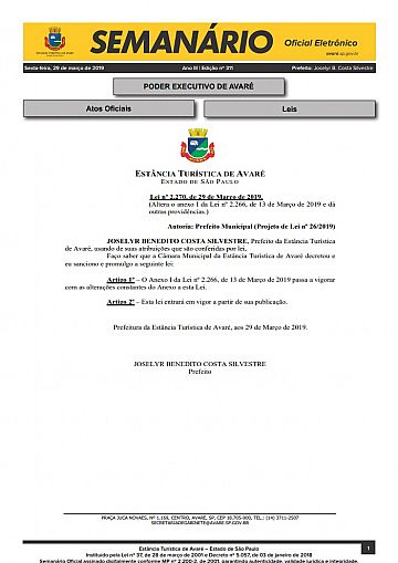 Semanário Oficial - Ed. 311