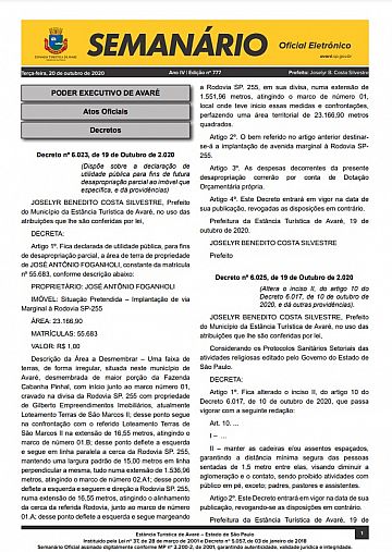 Semanário Oficial - Ed. 777