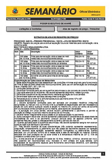 Semanário Oficial - Ed. 393