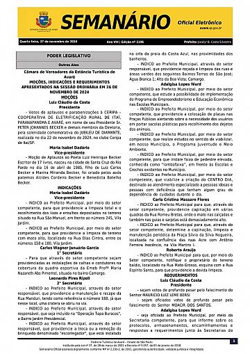 Semanário Oficial - Ed. 2196