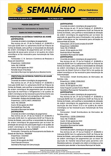 Semanário Oficial - Ed. 1354