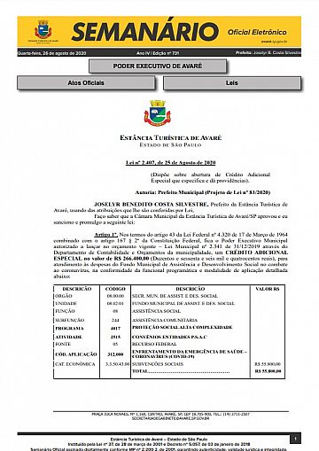 Semanário Oficial - Ed. 731