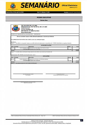 Semanário Oficial - Ed. 1254