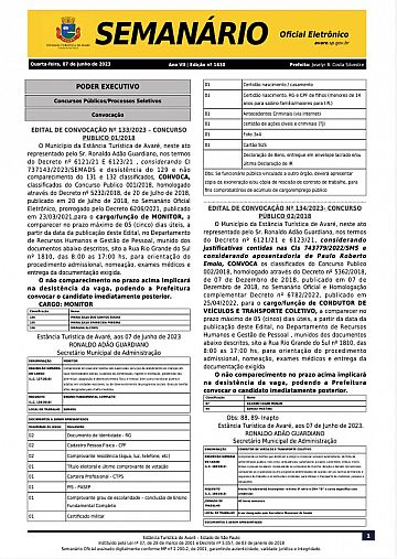 Semanário Oficial - Ed. 1630