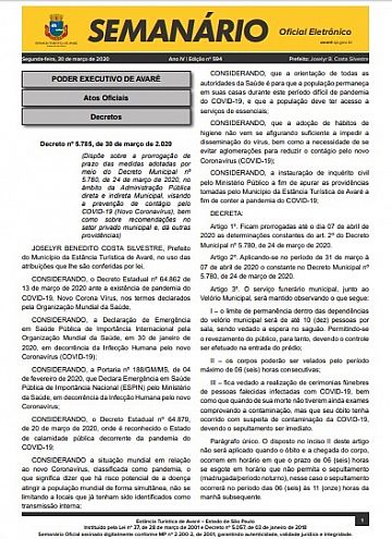 Semanário Oficial - Ed. 594