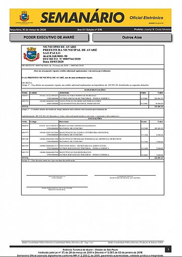 Semanário Oficial - Ed. 576