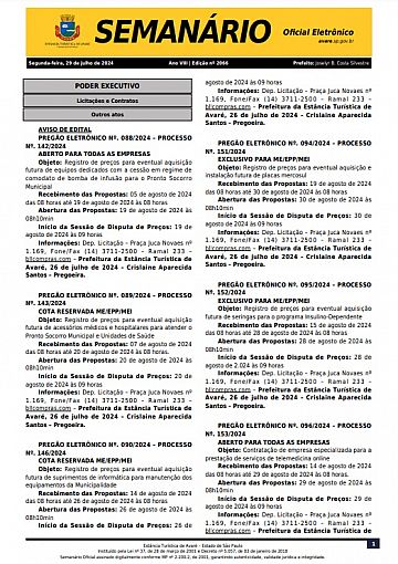Semanário Oficial - Ed. 2066