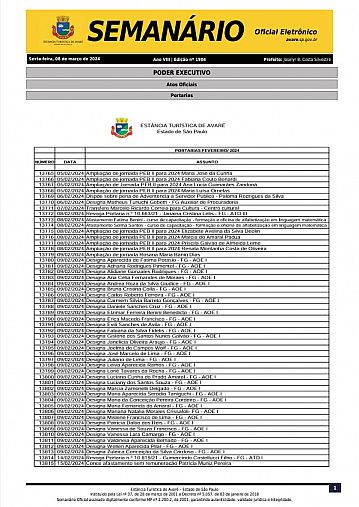 Semanário Oficial - Ed. 1904
