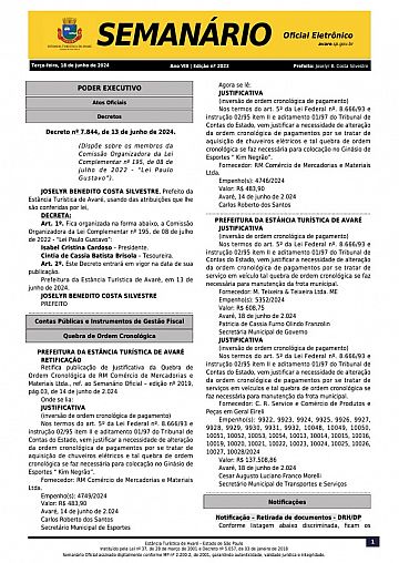 Semanário Oficial - Ed. 2023