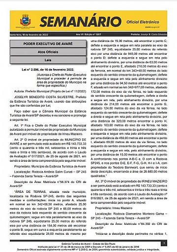 Semanário Oficial - Ed. 1207